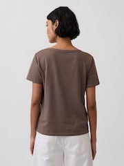 Gap Brown Vintage Soft V-Neck Short Sleeve T-Shirt - Image 2 of 3
