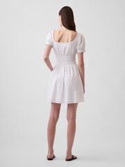 Gap White Smocked-Waist Mini Dress - Image 2 of 4