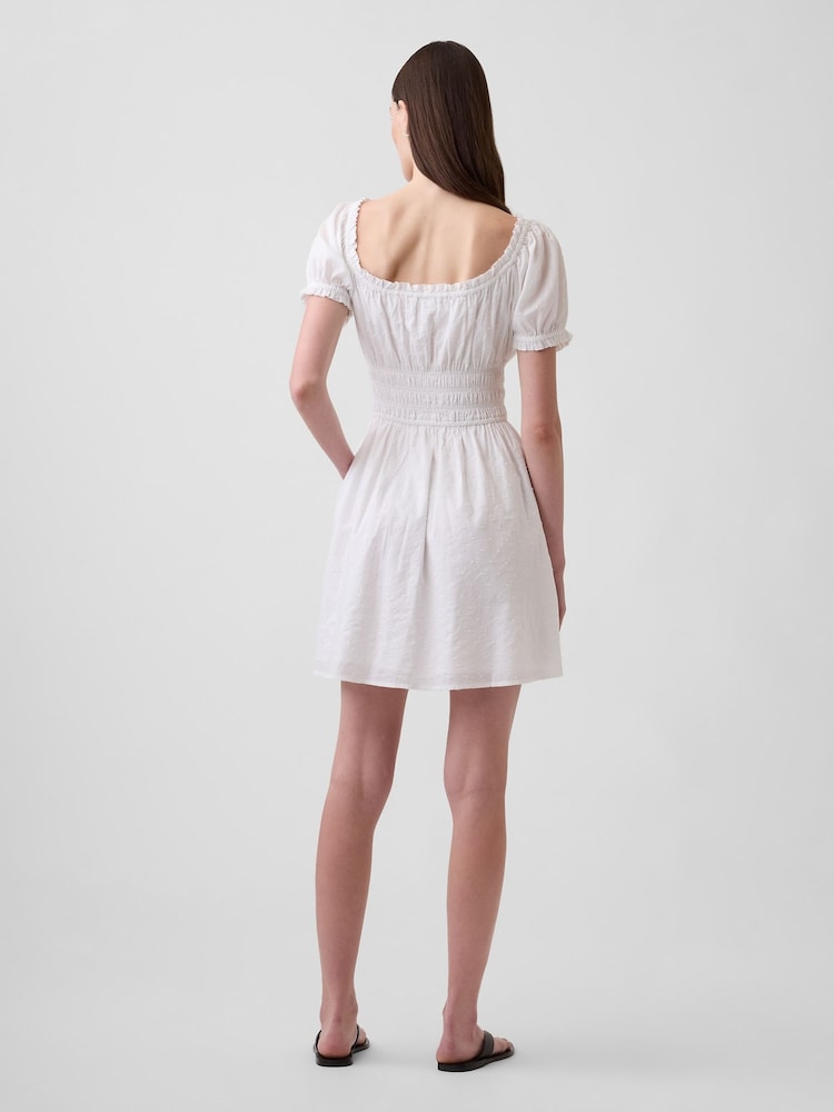 Gap White Smocked-Waist Mini Dress - Image 2 of 4