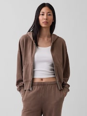 Gap Brown VintageSoft Terry Zip Hoodie - Image 3 of 5