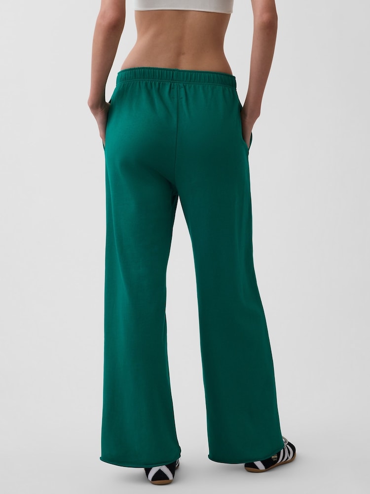 Gap Green VintageSoft Terry Wide-Leg Joggers - Image 2 of 5