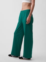 Gap Green VintageSoft Terry Wide-Leg Joggers - Image 3 of 5
