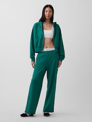 Gap Green VintageSoft Terry Wide-Leg Joggers - Image 4 of 5