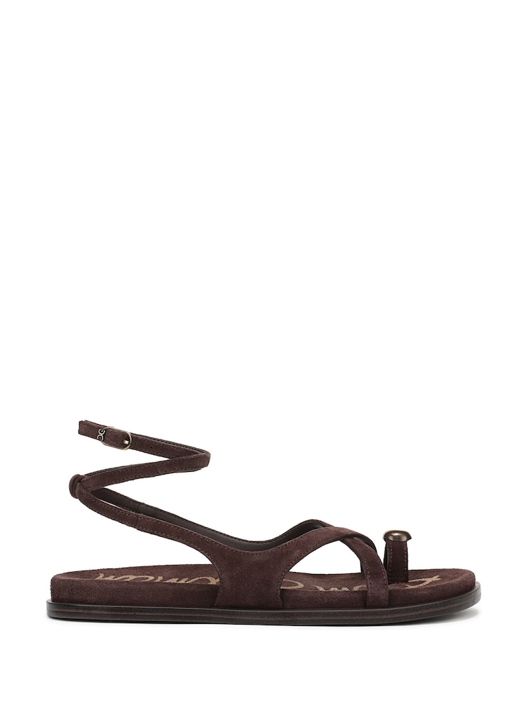 Sam Edelman Brown Lottie Regular Fit Strappy Sandals - Image 1 of 7 Sam Edelman Brown Lottie Regular Fit Strappy Sandals - Image 1 of 7