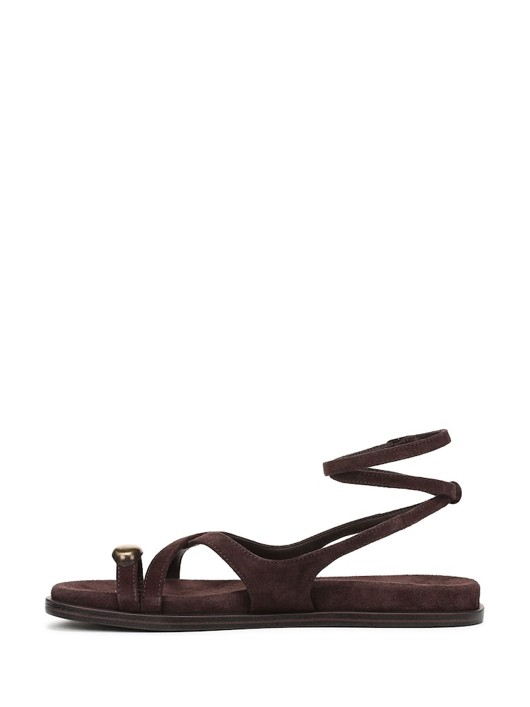 Sam Edelman Brown Lottie Regular Fit Strappy Sandals - Image 2 of 7 Sam Edelman Brown Lottie Regular Fit Strappy Sandals - Image 2 of 7