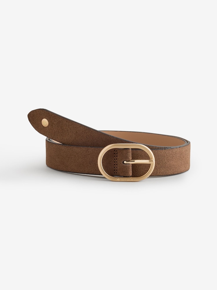 B by Ted Baker Suede Oval Buckle Belt - Image 1 of 3