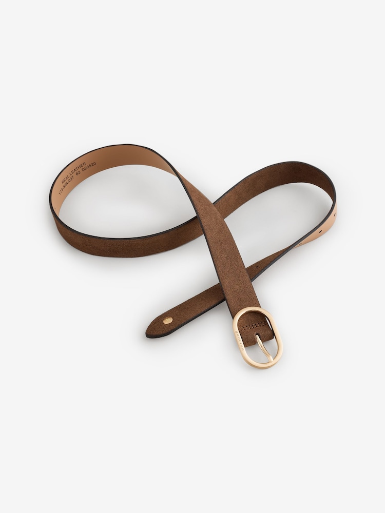B by Ted Baker Suede Oval Buckle Belt - Image 3 of 3