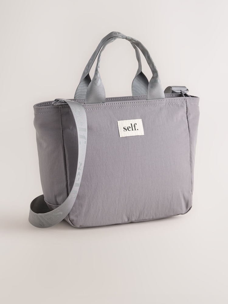 self. Grey Nylon Lunch Bag - Image 1 of 6 self. Grey Nylon Lunch Bag - Image 1 of 6