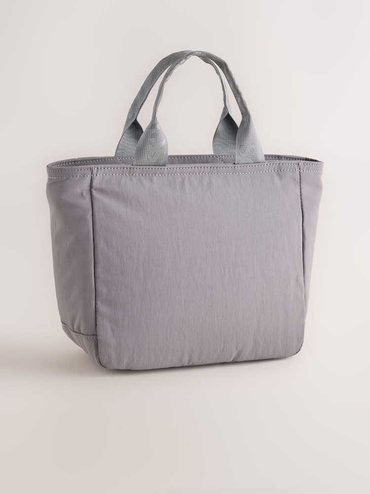 self. Grey Nylon Lunch Bag - Image 2 of 6 self. Grey Nylon Lunch Bag - Image 2 of 6