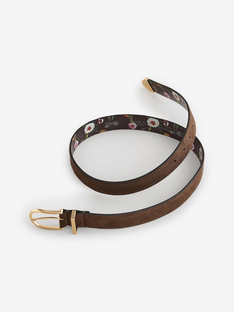 B by Ted Baker Suede Smart Buckle Belt - Image 3 of 3