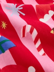 Red/Pink Stripe Christmas Wide Leg Pyjamas 1 Pack (3-16yrs) - Image 3 of 4