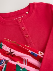 Sarkana/rozā svītra - Ziemassvētku ar platām starām pidžamu komplekts 1 (3–16gadi) - Attēls 8 no 8
