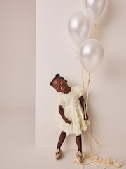 象牙白 - 3D Flower Occasion Dress (3mths-8yrs) - 圖片 2，共 8