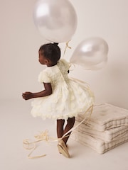 象牙白 - 3D Flower Occasion Dress (3mths-8yrs) - 圖片 3，共 8