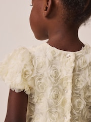 象牙白 - 3D Flower Occasion Dress (3mths-8yrs) - 圖片 4，共 8