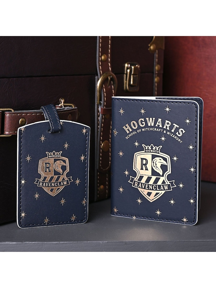 Harry Potter Navy Blue Passport Holder & Luggage Tag Ravenclaw - Image 1 of 4
