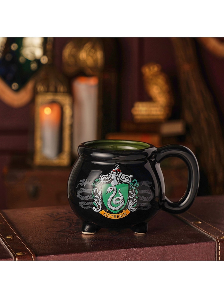 Harry Potter Black Back To Hogwarts Cauldron Mug - Slytherin - Image 1 of 5