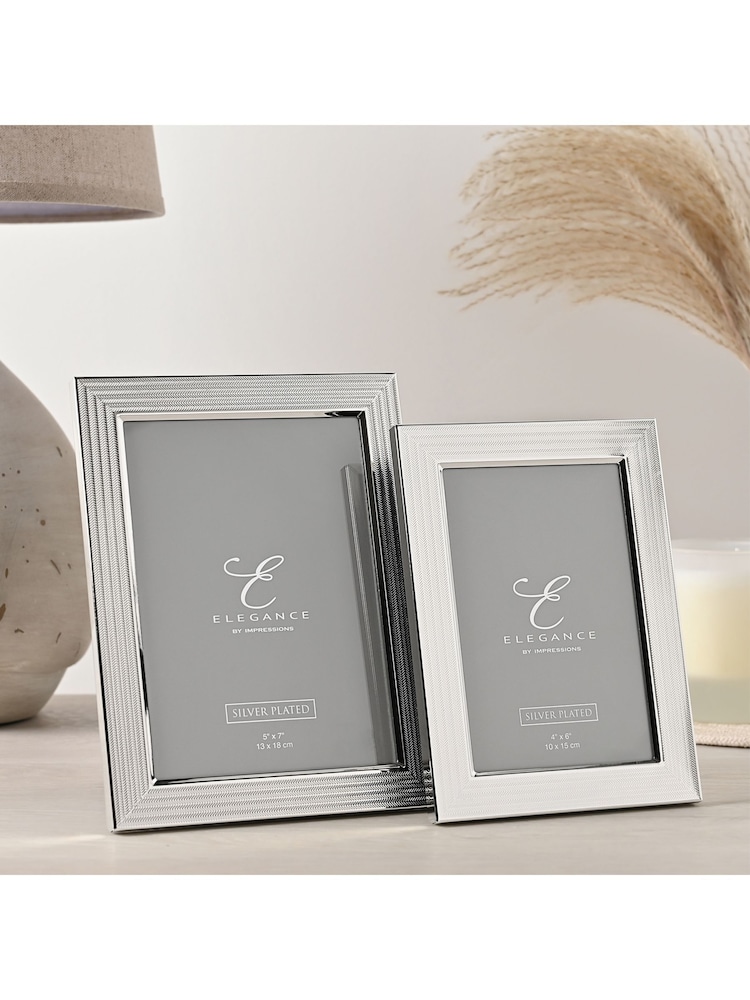 Widdop Silver Silverplated Textured Surface Photo Frame - Image 4 of 4