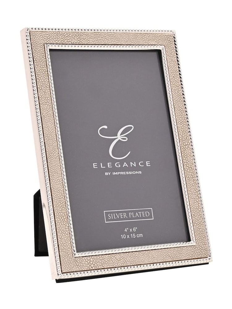 Widdop Silver Metal Plated Faux Shagreen Photo Frame - Image 1 of 6 Widdop Silver Metal Plated Faux Shagreen Photo Frame - Image 1 of 6