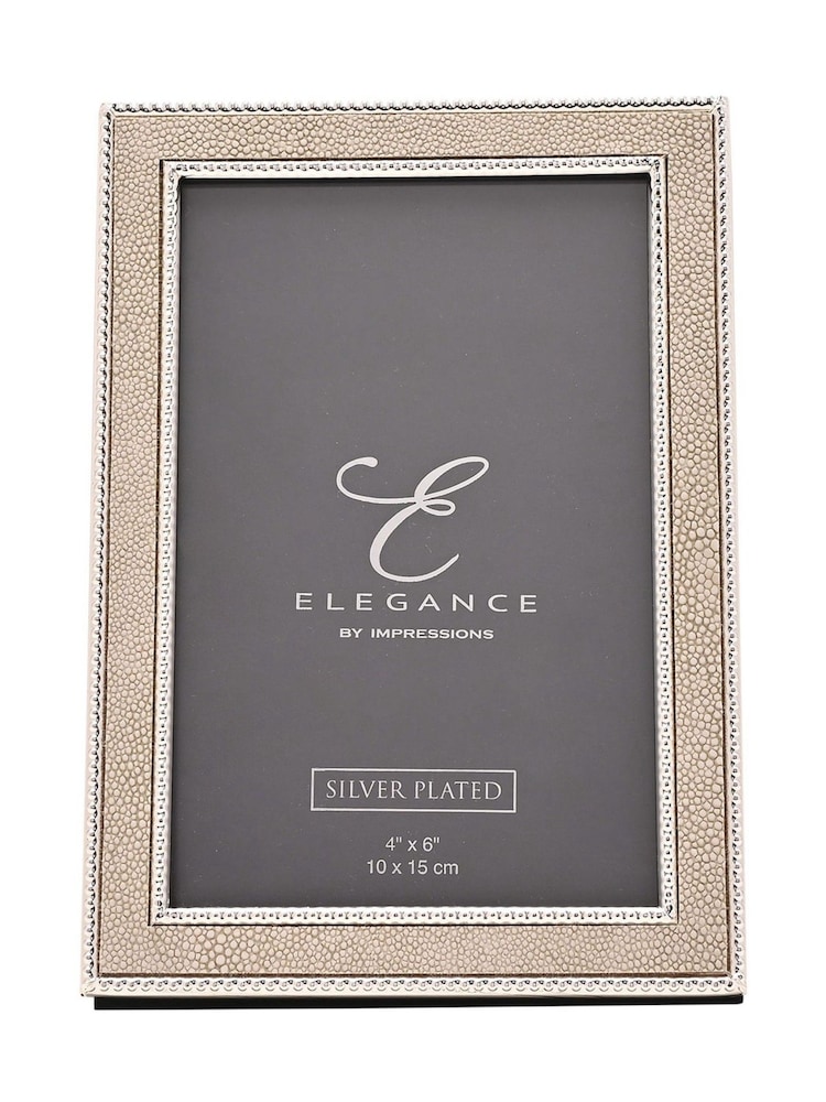 Widdop Silver Metal Plated Faux Shagreen Photo Frame - Image 2 of 6 Widdop Silver Metal Plated Faux Shagreen Photo Frame - Image 2 of 6