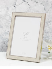 Widdop Cream Metal Plated Cream Faux Shagreen Frame - Image 1 of 4