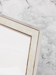 Widdop Cream Metal Plated Cream Faux Shagreen Frame - Image 2 of 4