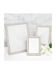 Widdop Cream Metal Plated Cream Faux Shagreen Frame - Image 4 of 4