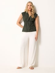 Long Tall Sally Green Collared Top - Image 2 of 5