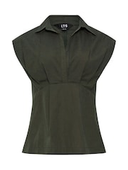 Long Tall Sally Green Collared Top - Image 5 of 5