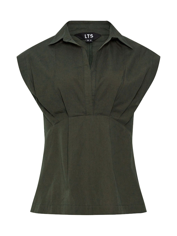 Long Tall Sally Green Collared Top - Image 5 of 5