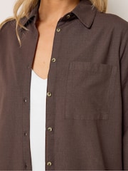 Long Tall Sally Brown Long Sleeve Shirt - Image 4 of 5