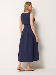 Long Tall Sally Blue Pleated Midi Dress - Image 2 of 5