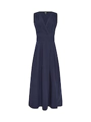 Long Tall Sally Blue Pleated Midi Dress - Image 5 of 5