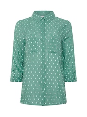 M&Co Green Dobby Long Sleeve Shirt - Image 5 of 5
