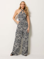 Long Tall Sally Navy Halterneck Jumpsuit - Image 1 of 5
