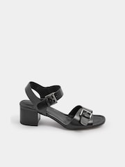 Long Tall Sally Black Buckle Block Heels - Image 4 of 5