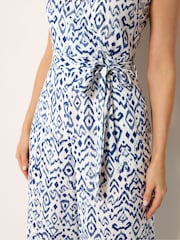 Long Tall Sally Blue Sleeveless Wrap Jumpsuit - Image 5 of 6