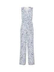 Long Tall Sally Blue Sleeveless Wrap Jumpsuit - Image 6 of 6