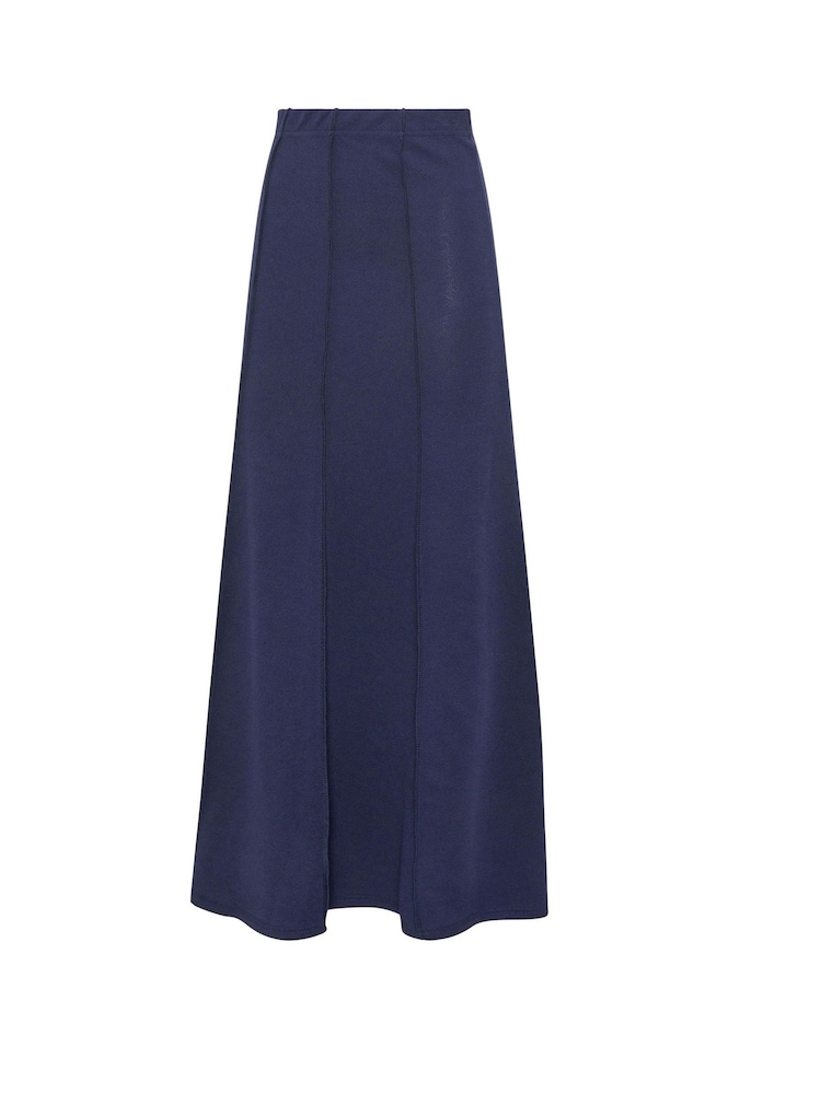 Long Tall Sally Blue Seamed Maxi Flare Skirt - Image 5 of 5 Long Tall Sally Blue Seamed Maxi Flare Skirt - Image 5 of 5