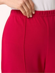 Long Tall Sally Red Textured Wide Leg Trousers - Image 4 of 5