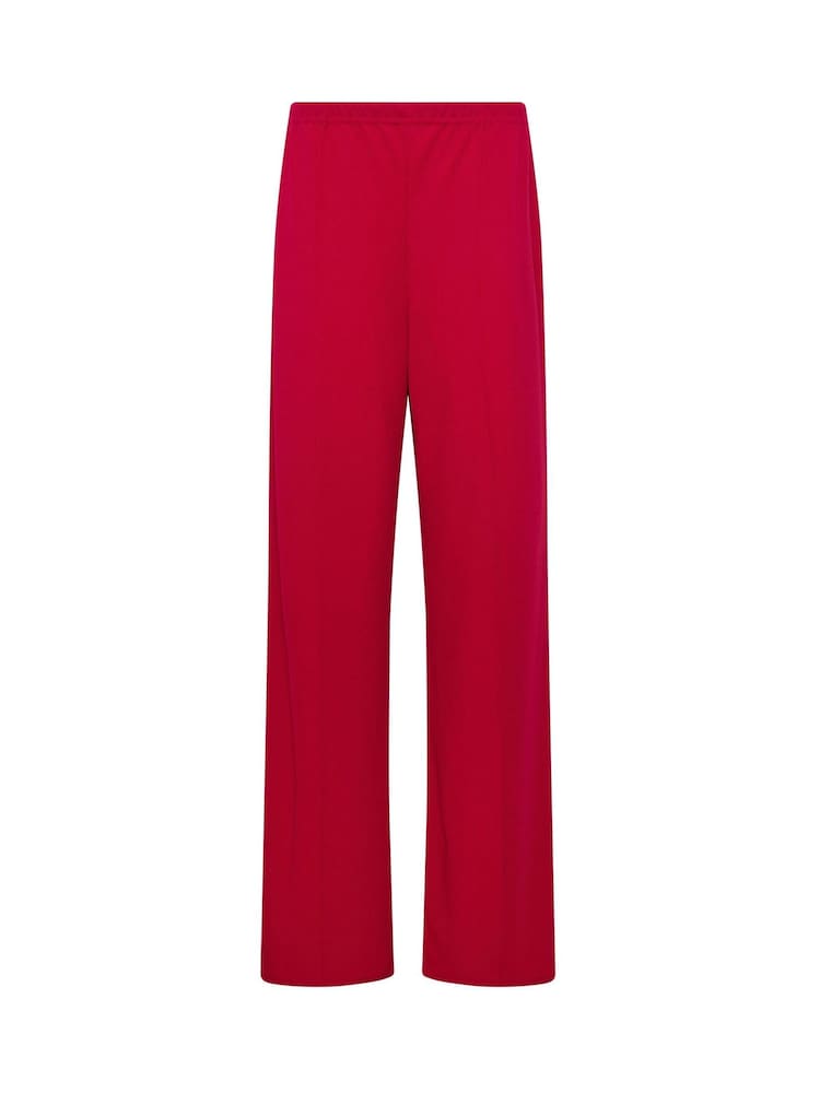 Long Tall Sally Red Textured Wide Leg Trousers - Image 5 of 5