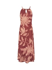 M&Co Orange Petite Mesh Halter Maxi Dress - Image 5 of 5