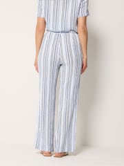 Long Tall Sally White Stripe Wide Leg Trousers - Image 3 of 4