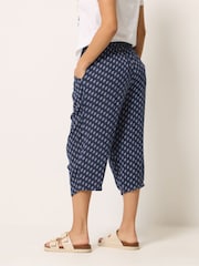 M&Co Blue Petite Dobby Cropped Trousers - Image 3 of 5