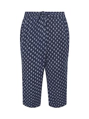 M&Co Blue Petite Dobby Cropped Trousers - Image 5 of 5