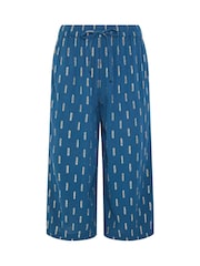 M&Co Blue Petite Foil Cropped Trousers - Image 5 of 5