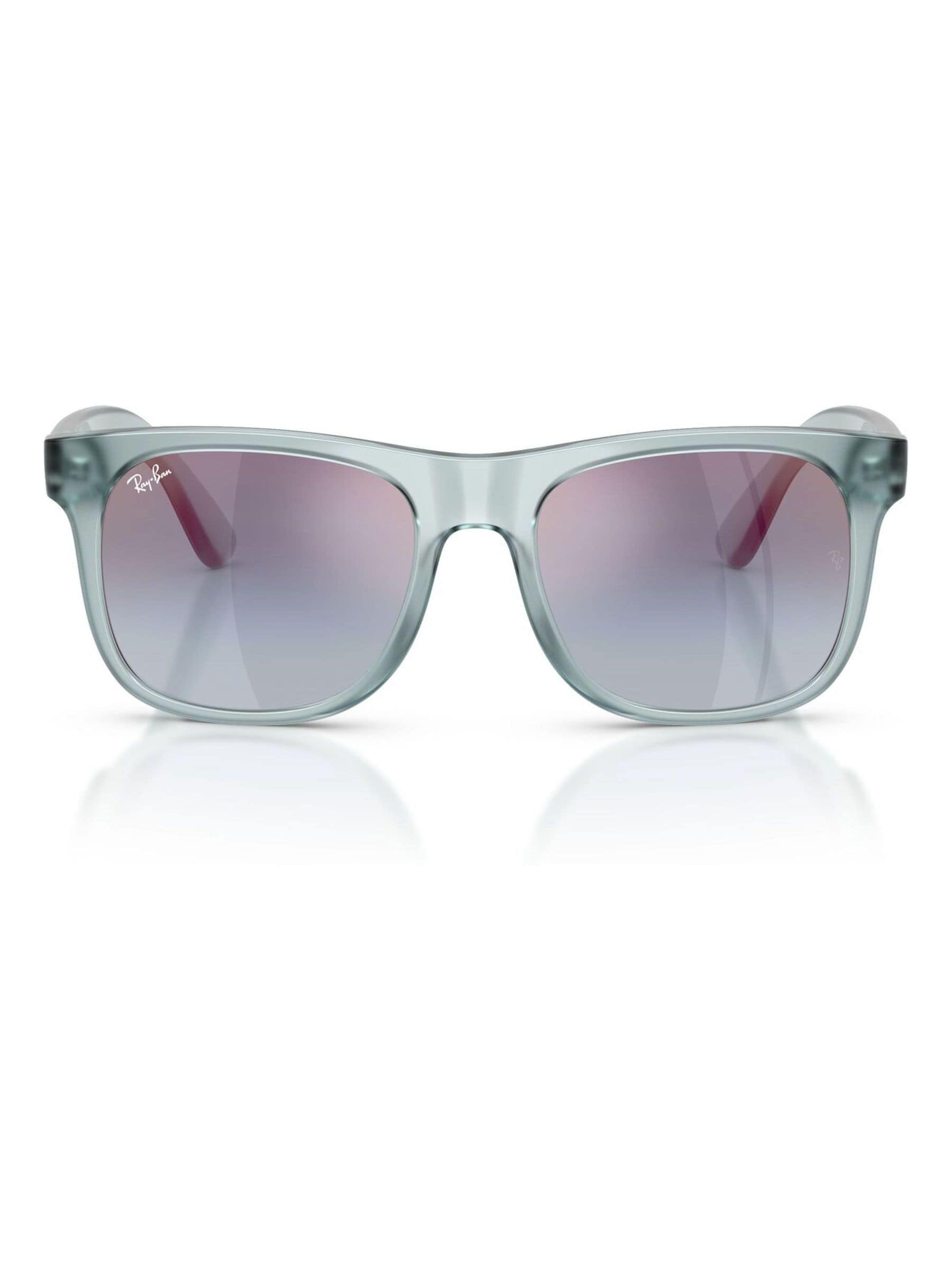 Ray - Ban Blue Rj9069s Junior Justin 7223U0 Kid Sunglasses Injected Squared Mirror Nuanced - Image 3