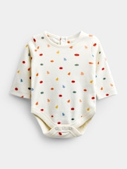 JoJo Maman Bébé Orange Pumpkin 2-Piece Dungaree & Bodysuit Set - Image 2 of 7