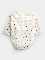 JoJo Maman Bébé Orange Pumpkin 2-Piece Dungaree & Bodysuit Set - Image 3 of 7