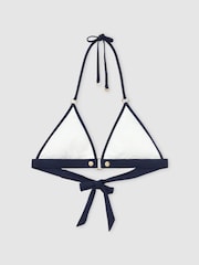 Reiss Saskia Contrast Halterneck Triangle Bikini Top - Imagen 2 de 6